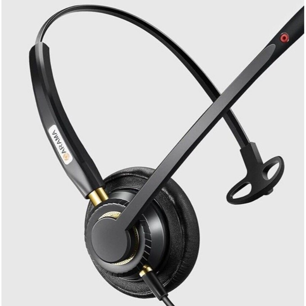 Arama A800 Noise Cancelling & Audio Controls Call Center USB Wired Headset